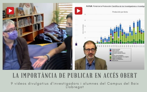 Accés Obert: vídeos divulgatius del PDI i alumnes del campus (Chema Gil, Miguel Valero i Anna Frías)