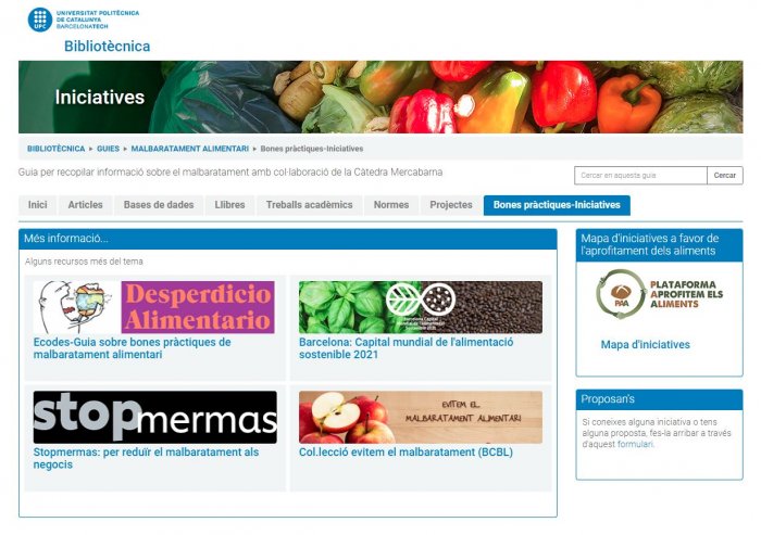 Primer fons bibliogràfic online d'Espanya sobre malbaratament alimentari