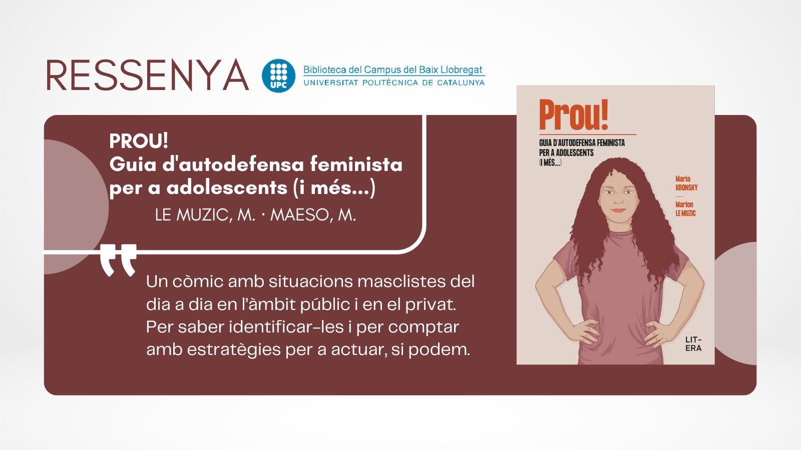 Ressenya del mes: Prou! 25N