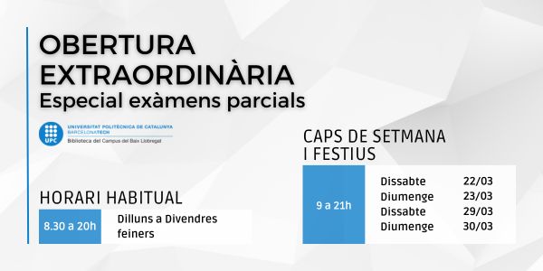 Obertura especial exàmens