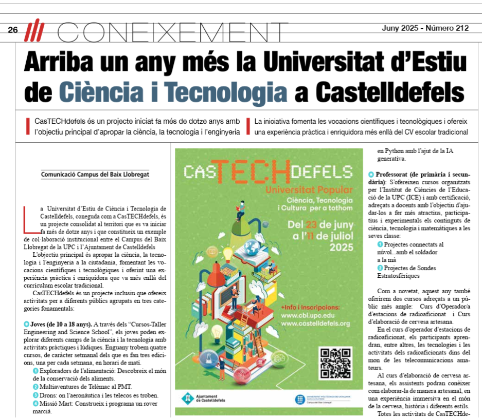 Què passa al campus-PMT? Nou article El Llobregat