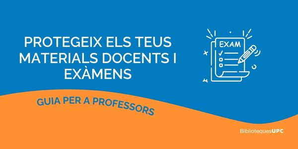 Protegeix i difòn els materials docents