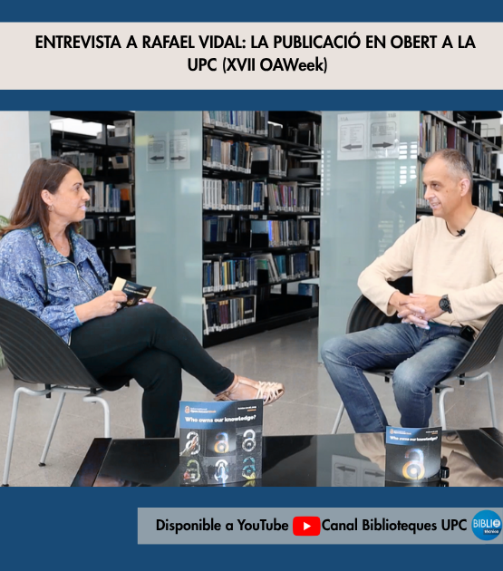 Entrevista a Rafael Vidal, delegat del rector en Ciència Oberta i Ciència Ciutadana