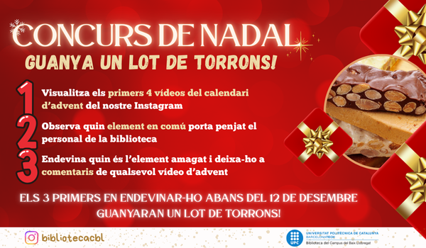 Calendari d'advent: concursa i guanya torrons