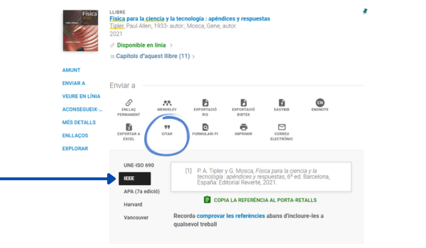 Saps que des de Discovery pots copiar les cites dels documents?