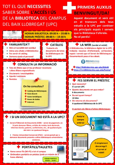 Ets nou/va? Tot el que necessites saber de la biblioteca del campus