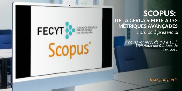 Formació presencial Scopus: de la cerca simple a les mètriques avançades