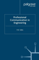 Professional Communication in Engineering / by H. Sales.