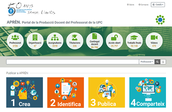 APRÈN: nou portal de la producció docent del professorat de la UPC
