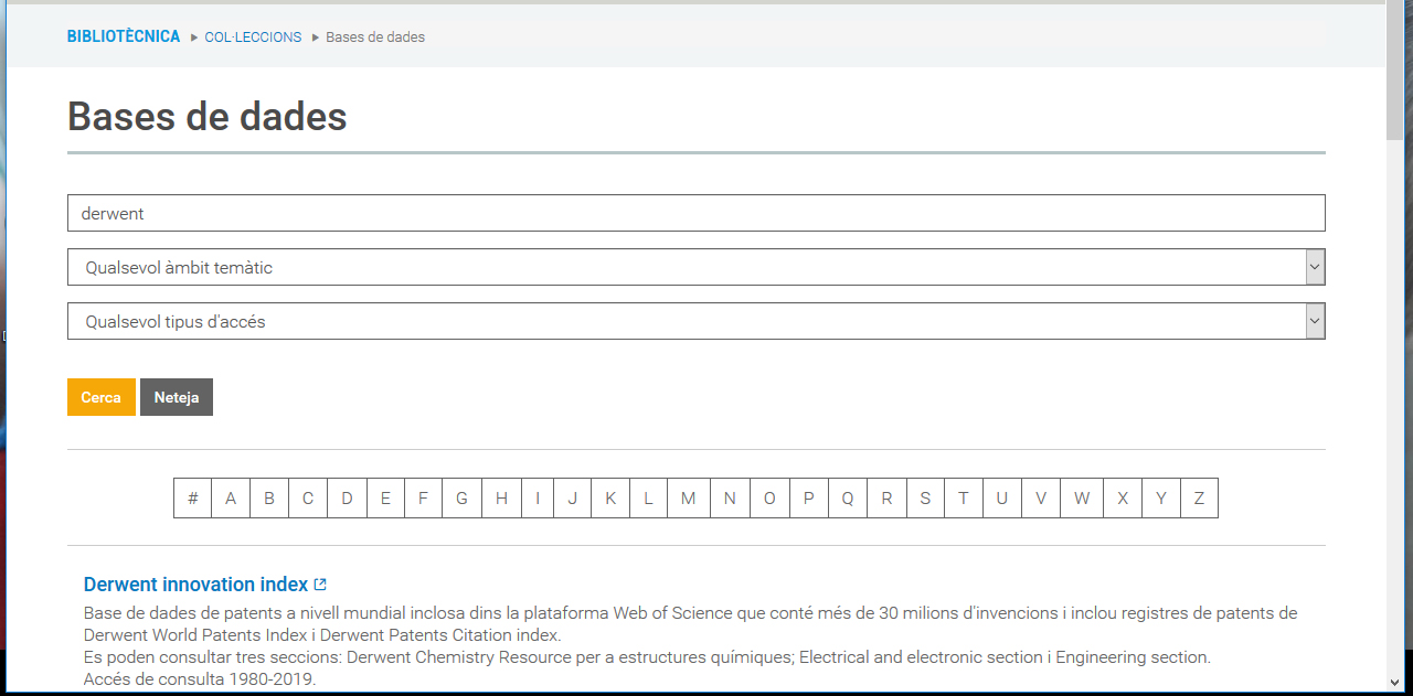 Derwent Innovation Index (1980-2019)