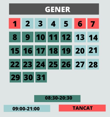 Caps de setmana obert per exàmens