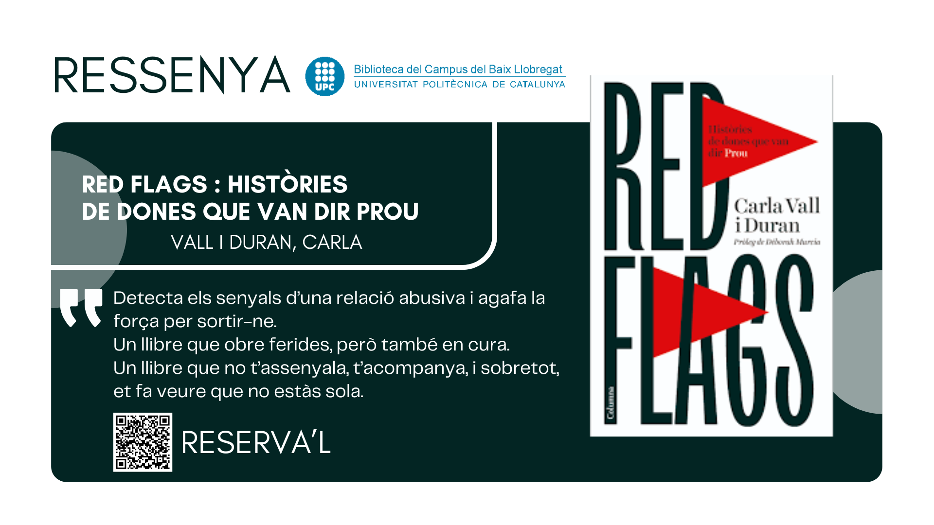 'Red flags: històries de dones que van dir prou', de Carla Vall i Duran