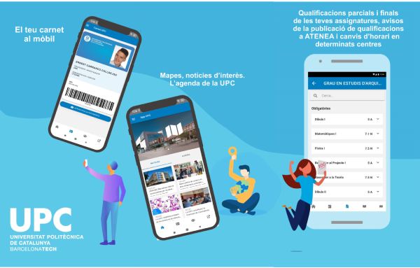 Carnet al mòbil amb l'app UPC