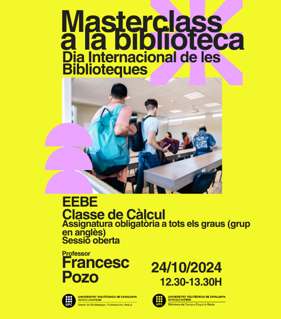 Masterclass a la biblioteca: celebrem el Dia de les Biblioteques!