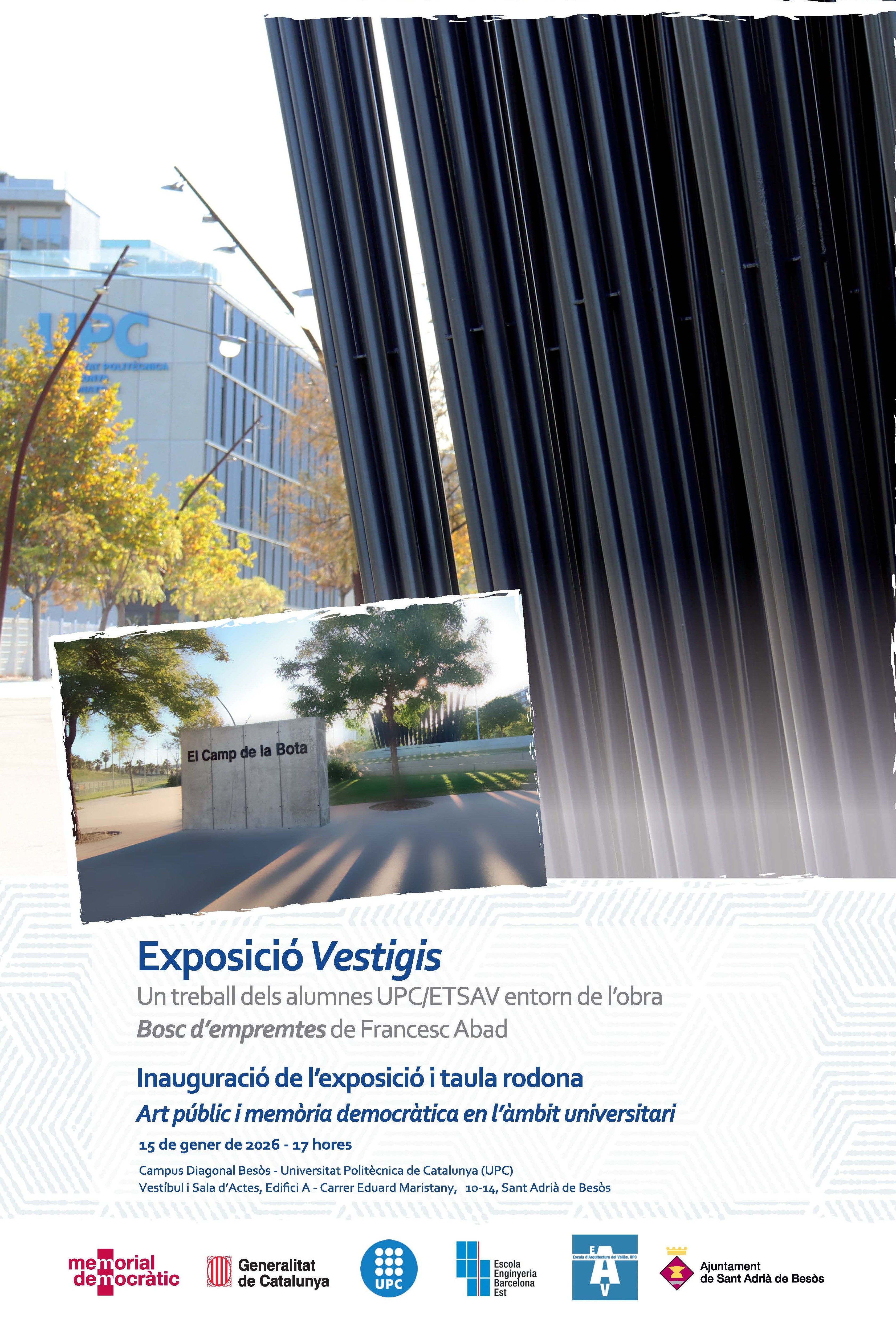 Exposició 'Vestigis' i taula rodona 'Art públic i memòria democràtica en l’àmbit universitari'