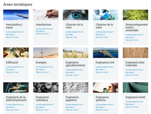 Accedeix als recursos electrònics (llibres, revistes i tesis) per la teva àrea temàtica