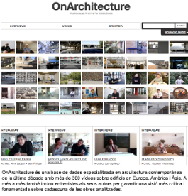 OnArchitecture: nova base de dades de vídeos en línia