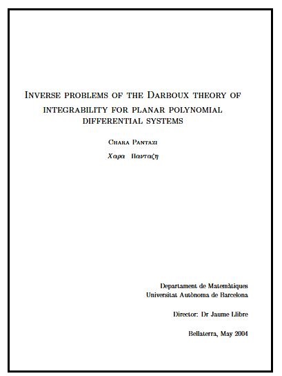 Inverse problems of the Darboux theory of integrability for planar polynomial differential systems / Chara Pantazi