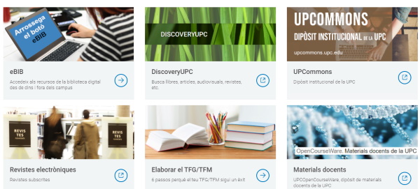 Serveis disponibles durant el tancament de biblioteques de la UPC