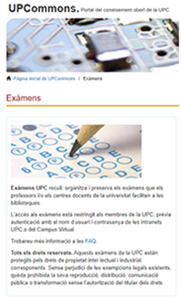 Dipòsit d'exàmens de la UPC