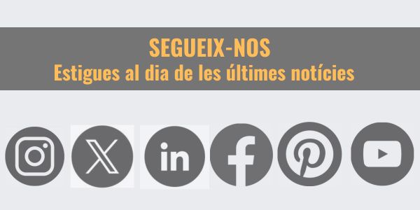 Segueix-nos a les xarxes / Síguenos en las redes / Follow us