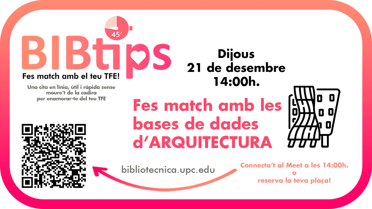 BIBtip: Com buscar infomació en arquitectura (21 de desembre)