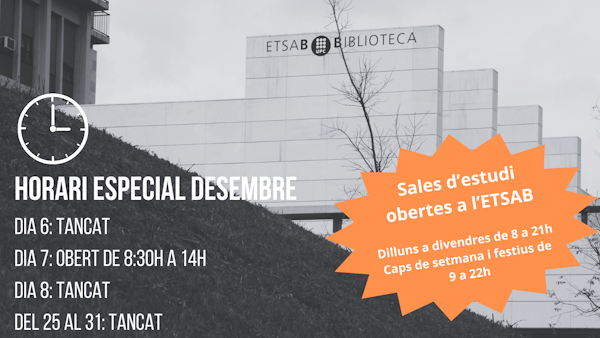 Horari especial de Desembre