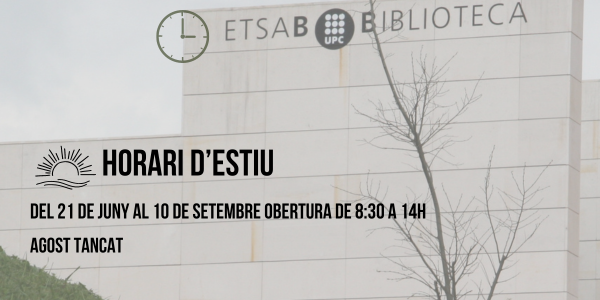 Horari d'estiu a la BETSAB: a partir del 21 de juny