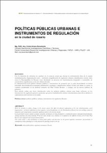 Políticas públicas urbanas e instrumentos de regulación en la ciudad de Rosario