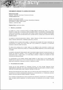 Crecimiento urbano y el modelo de ciudad