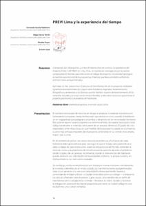 PREVI Lima y la experiencia del tiempo