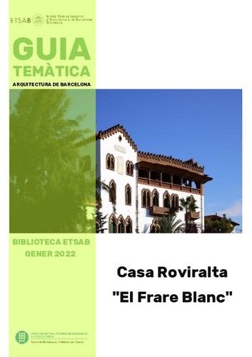 Guia temàtica Biblioteca ETSAB: Casa Roviralta