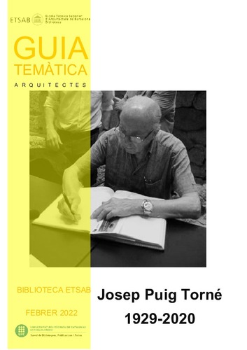 Guia temàtica Biblioteca ETSAB: Josep Puig Torné (1929-2020)