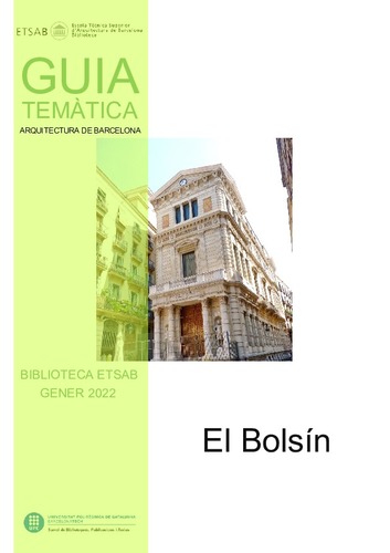 Guia temàtica Biblioteca ETSAB: El Bolsín