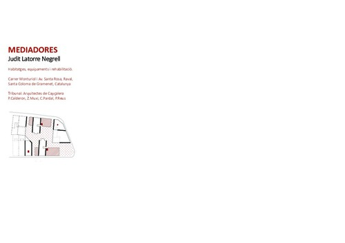 Mediadores: habitatges, equipaments i rehabilitació