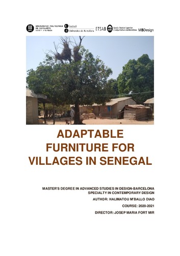 Adaptable furniture for villages in Senegal