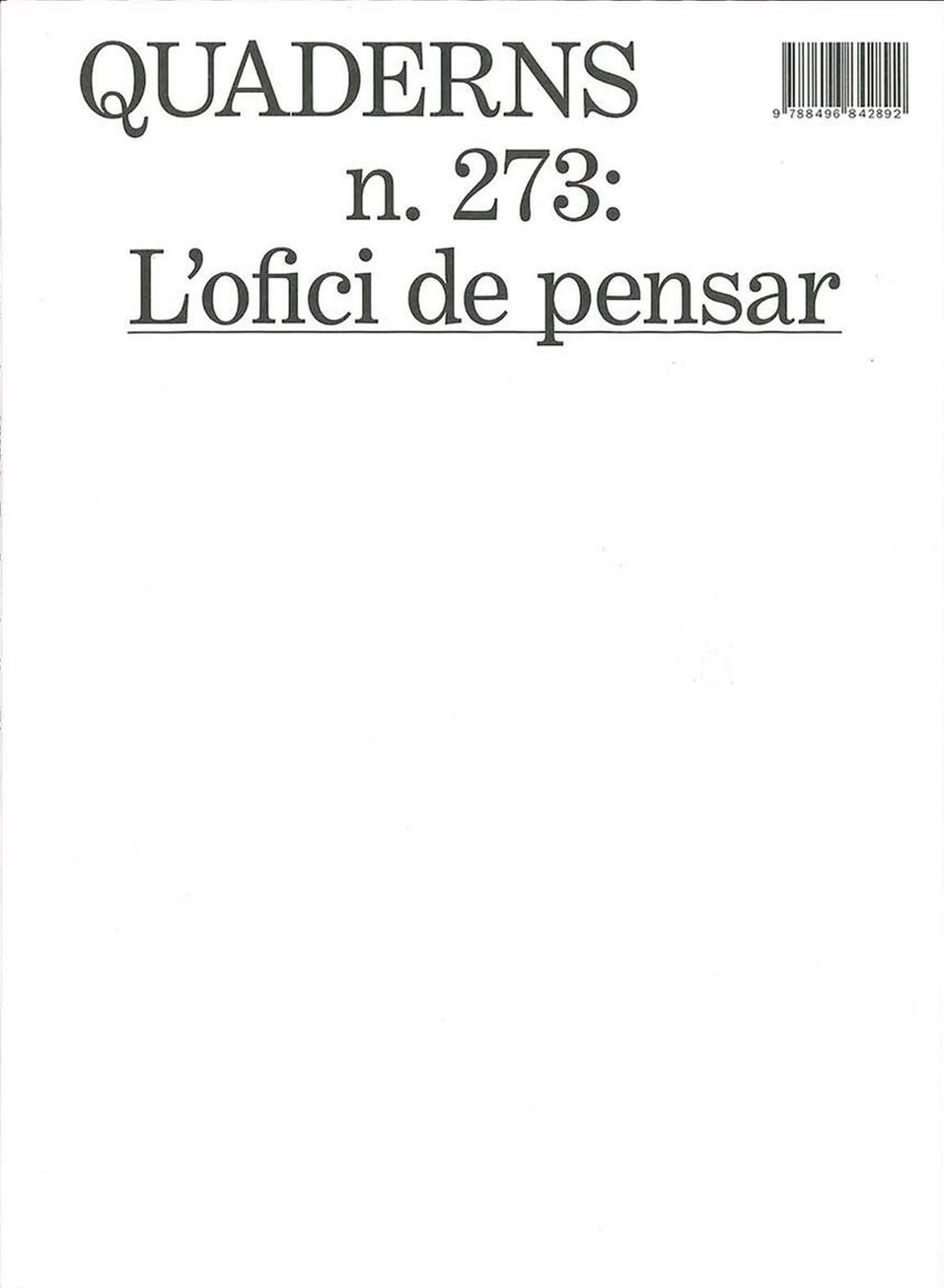 Quaderns d'arquitectura i urbanisme : publicació del Col·legi Oficial d'Arquitectes de Catalunya