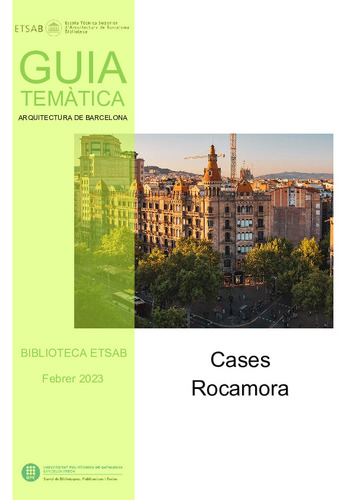 Guia temàtica Biblioteca ETSAB: Cases Rocamora