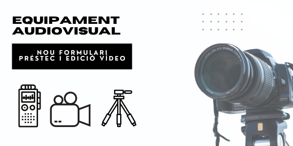 Nou formulari de reserva d'equipament audiovisual