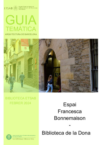 Guia temàtica Biblioteca ETSAB: Espai Francesca Bonnemaison - Biblioteca de la Dona