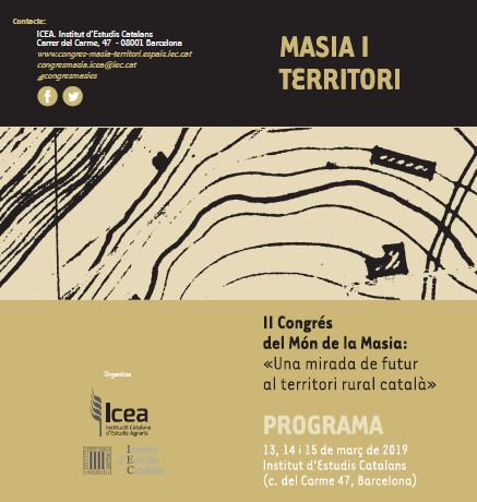 II Congrés Masia i Territori : una mirada de futur del territori rural català / coordinació: Assumpta Serra Clota (Institució Catalana d'Estudis Agraris)