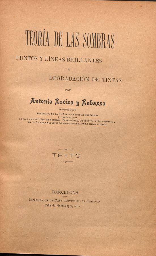 Teoría de las sombras, puntos y líneas brillantes y degradación de tintas