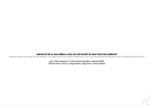 Ampliació de la Sala Ibèria a l'Illa de Can Ricart de Sant Feliu de Llobregat