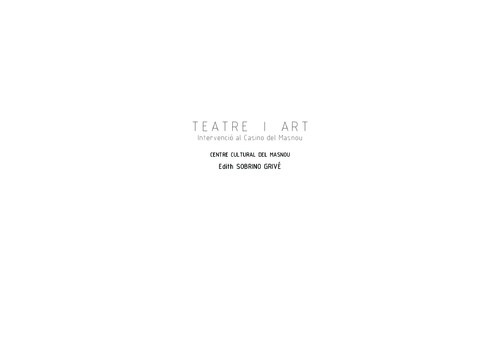 Teatre i art: intervenció al casino del Masnou