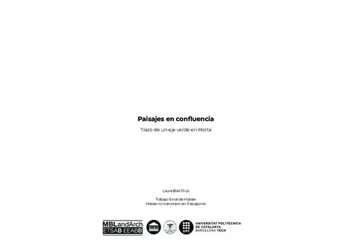 Paisajes en confluencia: trazo de un eje verde en Horta