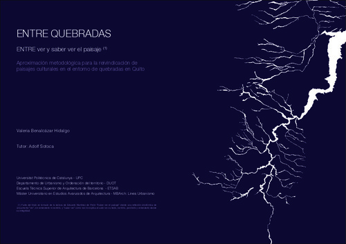 Entre quebradas: entre ver y saber ver el paisaje: aproximación metodológica para la reivindicación de paisajes culturales en el entorno de quebradas en Quito