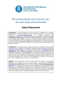 The modernization of an Iranian city : the case study of Kermanshah