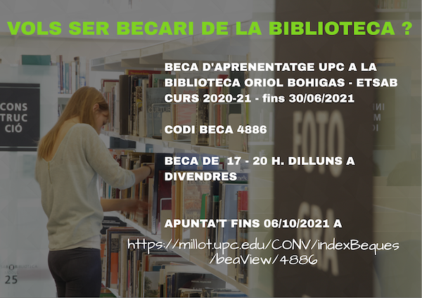 Beca d'aprenentatge de la Biblioteca