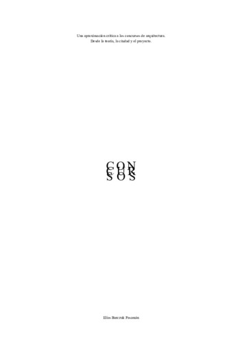 Una aproximación crítica a los concursos de arquitectura: desde la teoría, la ciudad y el proyecto