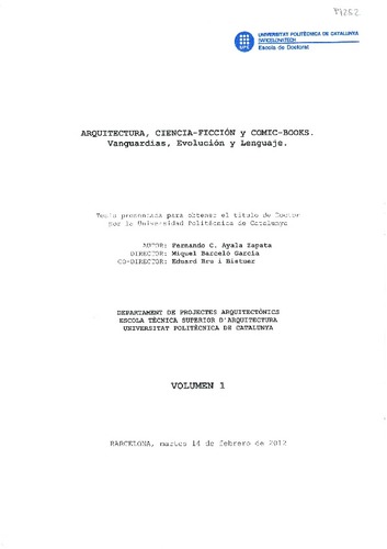 Arquitectura, ciencia-ficción y comic-books : vanguardias, evolución y lenguaje